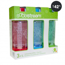 SodaStream fľaša 3x1l (modrá, červená, zelená)